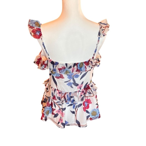 NWOT French Connection Aden Bai Lurex Frill Cami Top SZ 6 - Picture 4 of 5